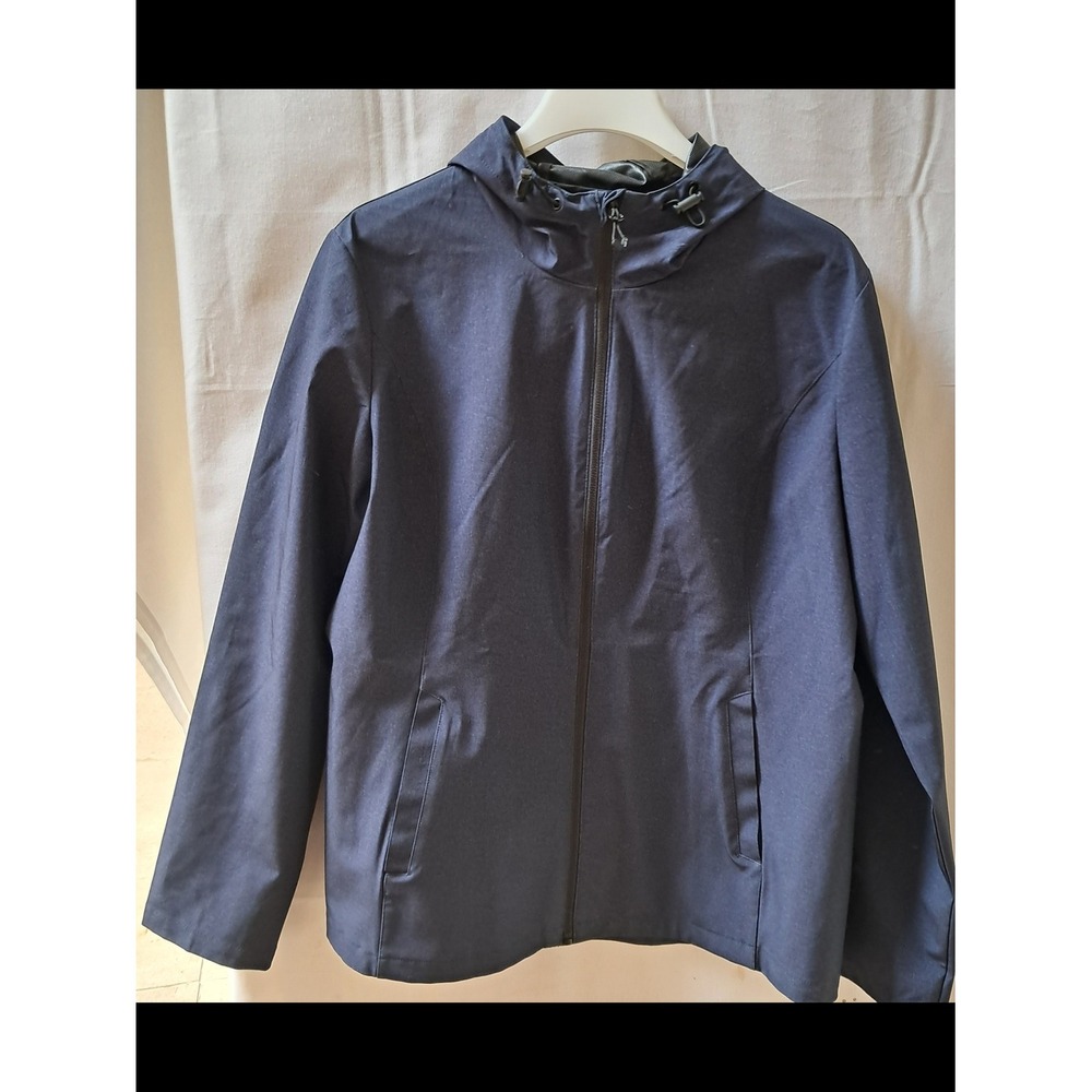 HFX Performance Navy Blue Full Zip Hooded Lightweight Jacket Womens